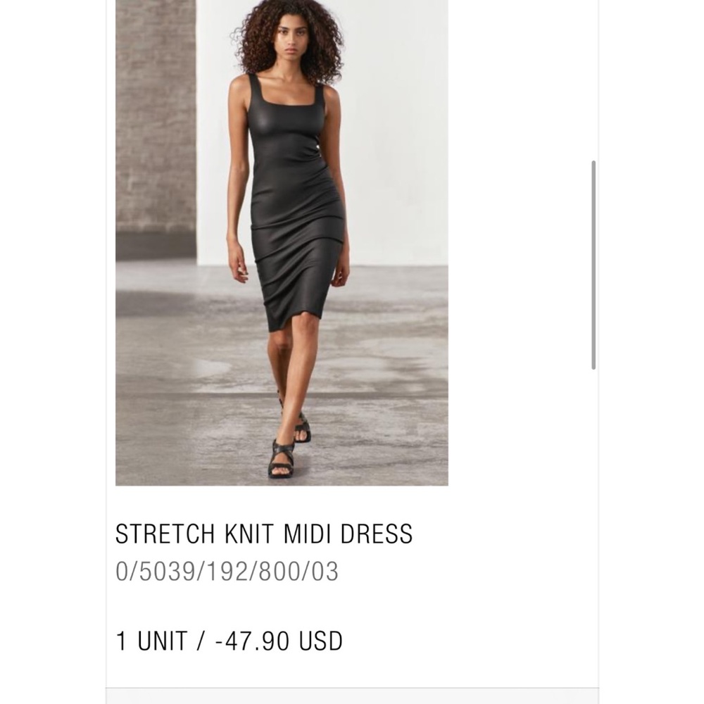 Zara Black Midi Dress